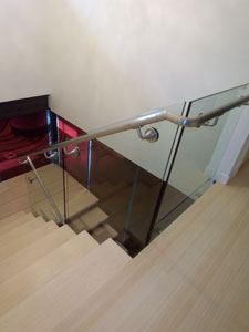 Half-Inch Thick Clear Tempered Stair Railing